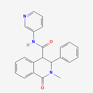 2-methyl-1-oxo-3-phenyl-N-3-pyridinyl-1,2,3,4-tetrahydro-4-isoquinolinecarboxamide