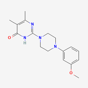 molecular formula C17H22N4O2 B6116586 2-[4-(3-methoxyphenyl)-1-piperazinyl]-5,6-dimethyl-4(3H)-pyrimidinone 