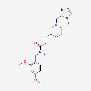 molecular formula C22H32N4O3 B6116587 N-(2,4-dimethoxybenzyl)-3-{1-[(1-methyl-1H-imidazol-2-yl)methyl]-3-piperidinyl}propanamide 