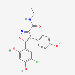 B611662 5-(5-Chloro-2,4-Dihydroxyphenyl)-N-Ethyl-4-(4-Methoxyphenyl)isoxazole-3-Carboxamide CAS No. 747413-08-7