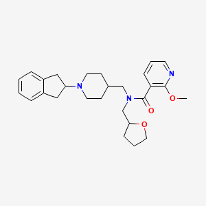 N-{[1-(2,3-dihydro-1H-inden-2-yl)-4-piperidinyl]methyl}-2-methoxy-N-(tetrahydro-2-furanylmethyl)nicotinamide
