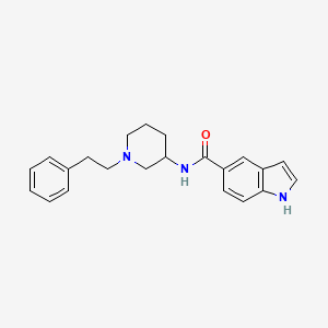 N-[1-(2-phenylethyl)-3-piperidinyl]-1H-indole-5-carboxamide