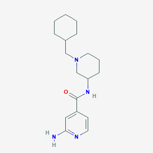 molecular formula C18H28N4O B6116663 2-amino-N-[1-(cyclohexylmethyl)-3-piperidinyl]isonicotinamide 