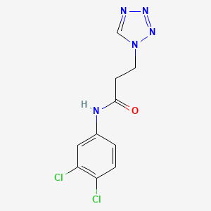 molecular formula C10H9Cl2N5O B6116665 N-(3,4-dichlorophenyl)-3-(1H-tetrazol-1-yl)propanamide 