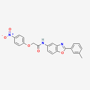 N-[2-(3-methylphenyl)-1,3-benzoxazol-5-yl]-2-(4-nitrophenoxy)acetamide