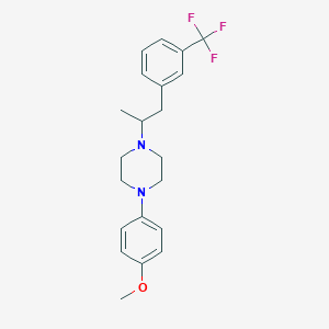 molecular formula C21H25F3N2O B6116713 1-(4-methoxyphenyl)-4-{1-methyl-2-[3-(trifluoromethyl)phenyl]ethyl}piperazine 