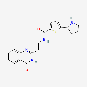 N-[2-(4-oxo-3,4-dihydro-2-quinazolinyl)ethyl]-5-(2-pyrrolidinyl)-2-thiophenecarboxamide trifluoroacetate