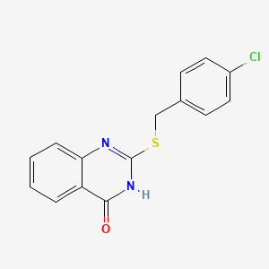 molecular formula C15H11ClN2OS B6116784 2-[(4-氯苄基)硫代]-4(3H)-喹唑啉酮 