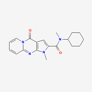 molecular formula C19H22N4O2 B6116803 N-cyclohexyl-N,1-dimethyl-4-oxo-1,4-dihydropyrido[1,2-a]pyrrolo[2,3-d]pyrimidine-2-carboxamide 