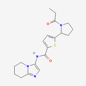 molecular formula C19H24N4O2S B6116805 5-(1-propionyl-2-pyrrolidinyl)-N-(5,6,7,8-tetrahydroimidazo[1,2-a]pyridin-3-yl)-2-thiophenecarboxamide 