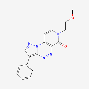 molecular formula C17H15N5O2 B6116813 7-(2-methoxyethyl)-3-phenylpyrazolo[5,1-c]pyrido[4,3-e][1,2,4]triazin-6(7H)-one 