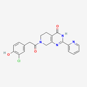 molecular formula C20H17ClN4O3 B6116819 7-[(3-chloro-4-hydroxyphenyl)acetyl]-2-(2-pyridinyl)-5,6,7,8-tetrahydropyrido[3,4-d]pyrimidin-4(3H)-one 