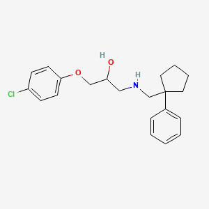 molecular formula C21H26ClNO2 B6116839 1-(4-chlorophenoxy)-3-{[(1-phenylcyclopentyl)methyl]amino}-2-propanol 