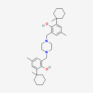 molecular formula C34H50N2O2 B6116852 2,2'-[piperazine-1,4-diylbis(methylene)]bis[4-methyl-6-(1-methylcyclohexyl)phenol] 