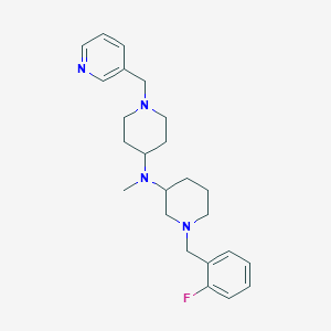 molecular formula C24H33FN4 B6116858 1-(2-fluorobenzyl)-N-methyl-N-[1-(3-pyridinylmethyl)-4-piperidinyl]-3-piperidinamine 