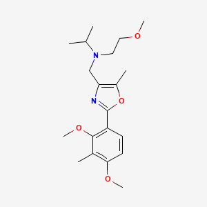 molecular formula C20H30N2O4 B6116885 N-{[2-(2,4-dimethoxy-3-methylphenyl)-5-methyl-1,3-oxazol-4-yl]methyl}-N-(2-methoxyethyl)-2-propanamine 