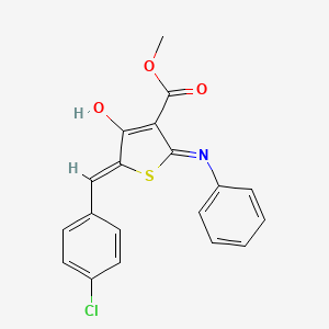methyl 2-anilino-5-(4-chlorobenzylidene)-4-oxo-4,5-dihydro-3-thiophenecarboxylate