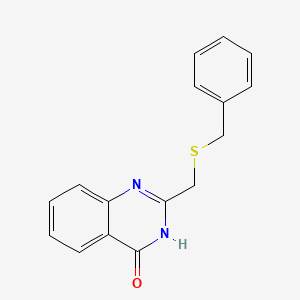 molecular formula C16H14N2OS B6116900 2-[(benzylthio)methyl]-4(3H)-quinazolinone 