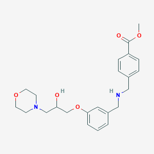 molecular formula C23H30N2O5 B6116907 methyl 4-[({3-[2-hydroxy-3-(4-morpholinyl)propoxy]benzyl}amino)methyl]benzoate 