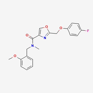 molecular formula C20H19FN2O4 B6116930 2-[(4-fluorophenoxy)methyl]-N-(2-methoxybenzyl)-N-methyl-1,3-oxazole-4-carboxamide 