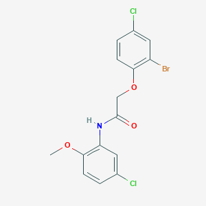 molecular formula C15H12BrCl2NO3 B6116934 2-(2-bromo-4-chlorophenoxy)-N-(5-chloro-2-methoxyphenyl)acetamide 
