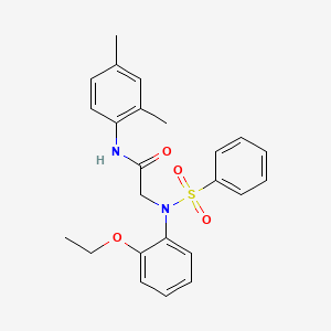 molecular formula C24H26N2O4S B6116968 N~1~-(2,4-dimethylphenyl)-N~2~-(2-ethoxyphenyl)-N~2~-(phenylsulfonyl)glycinamide 