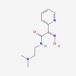 molecular formula C11H16N4O2 B6116996 N-[2-(dimethylamino)ethyl]-2-(hydroxyimino)-2-(2-pyridinyl)acetamide 