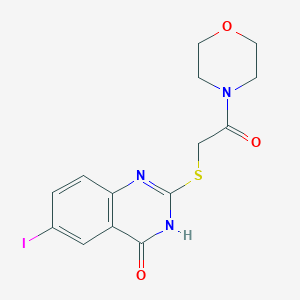 6-iodo-2-{[2-(4-morpholinyl)-2-oxoethyl]thio}-4-quinazolinol