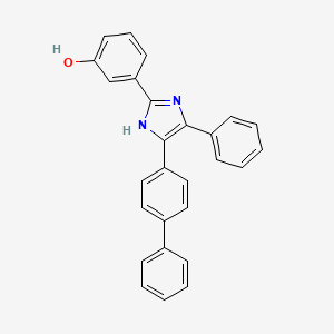 molecular formula C27H20N2O B6117012 3-[5-(4-biphenylyl)-4-phenyl-1H-imidazol-2-yl]phenol 