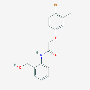 molecular formula C16H16BrNO3 B6117019 2-(4-bromo-3-methylphenoxy)-N-[2-(hydroxymethyl)phenyl]acetamide 