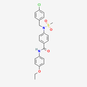 molecular formula C23H23ClN2O4S B6117034 4-[(4-chlorobenzyl)(methylsulfonyl)amino]-N-(4-ethoxyphenyl)benzamide 