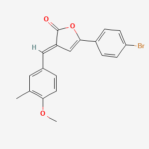 molecular formula C19H15BrO3 B6117042 5-(4-bromophenyl)-3-(4-methoxy-3-methylbenzylidene)-2(3H)-furanone 