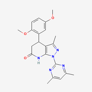 4-(2,5-Dimethoxyphenyl)-1-(4,6-dimethylpyrimidin-2-YL)-3-methyl-1H,4H,5H,6H,7H-pyrazolo[3,4-B]pyridin-6-one