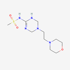 N-{5-[2-(4-morpholinyl)ethyl]-1,4,5,6-tetrahydro-1,3,5-triazin-2-yl}methanesulfonamide