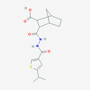 3-({2-[(5-isopropyl-3-thienyl)carbonyl]hydrazino}carbonyl)bicyclo[2.2.1]heptane-2-carboxylic acid