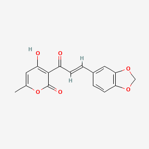 3-[3-(1,3-benzodioxol-5-yl)acryloyl]-4-hydroxy-6-methyl-2H-pyran-2-one