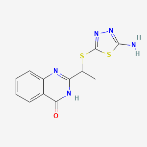 2-{1-[(5-amino-1,3,4-thiadiazol-2-yl)thio]ethyl}-4(3H)-quinazolinone