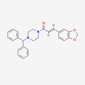 1-[3-(1,3-benzodioxol-5-yl)acryloyl]-4-(diphenylmethyl)piperazine