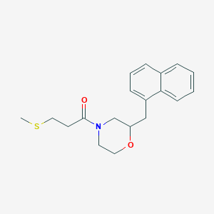 molecular formula C19H23NO2S B6117179 4-[3-(methylthio)propanoyl]-2-(1-naphthylmethyl)morpholine 