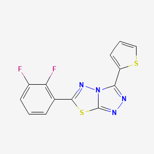 molecular formula C13H6F2N4S2 B6117181 6-(2,3-difluorophenyl)-3-(2-thienyl)[1,2,4]triazolo[3,4-b][1,3,4]thiadiazole 