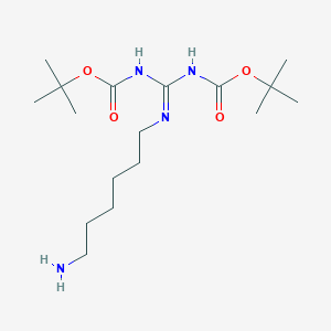 molecular formula C17H34N4O4 B061172 Mono-6-N-diBoc-guanyl-1,6-hexadiamine CAS No. 160677-41-8