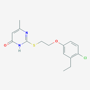 2-{[2-(4-chloro-3-ethylphenoxy)ethyl]thio}-6-methyl-4-pyrimidinol