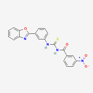 N-({[3-(1,3-benzoxazol-2-yl)phenyl]amino}carbonothioyl)-3-nitrobenzamide