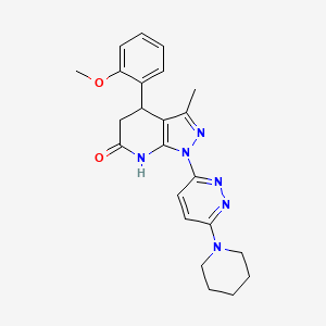 4-(2-methoxyphenyl)-3-methyl-1-[6-(1-piperidinyl)-3-pyridazinyl]-1,4,5,7-tetrahydro-6H-pyrazolo[3,4-b]pyridin-6-one