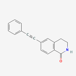 B611728 1(2H)-Isoquinolinone, 3,4-dihydro-6-(2-phenylethynyl)- CAS No. 1092550-36-1