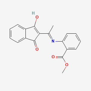 molecular formula C19H15NO4 B6117280 METHYL 2-{[1-(1,3-DIOXO-2,3-DIHYDRO-1H-INDEN-2-YLIDENE)ETHYL]AMINO}BENZOATE 