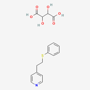 4-[2-(phenylthio)ethyl]pyridine 2,3-dihydroxysuccinate (salt)