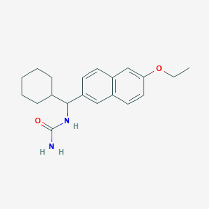 molecular formula C20H26N2O2 B6117287 N-[cyclohexyl(6-ethoxy-2-naphthyl)methyl]urea 