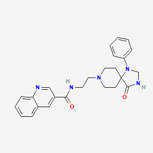 N-(2-(4-oxo-1-phenyl-1,3,8-triazaspiro[4.5]decan-8-yl)ethyl)quinoline-3-carboxamide