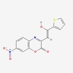 7-nitro-3-[2-oxo-2-(2-thienyl)ethylidene]-3,4-dihydro-2H-1,4-benzoxazin-2-one